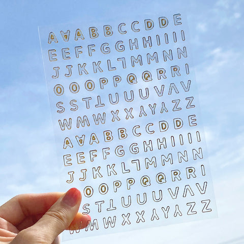 goldline alphabet removerable sticker_6sheets